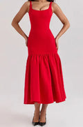 Magda Midi Dress - Elegant Sleeveless Backless Style