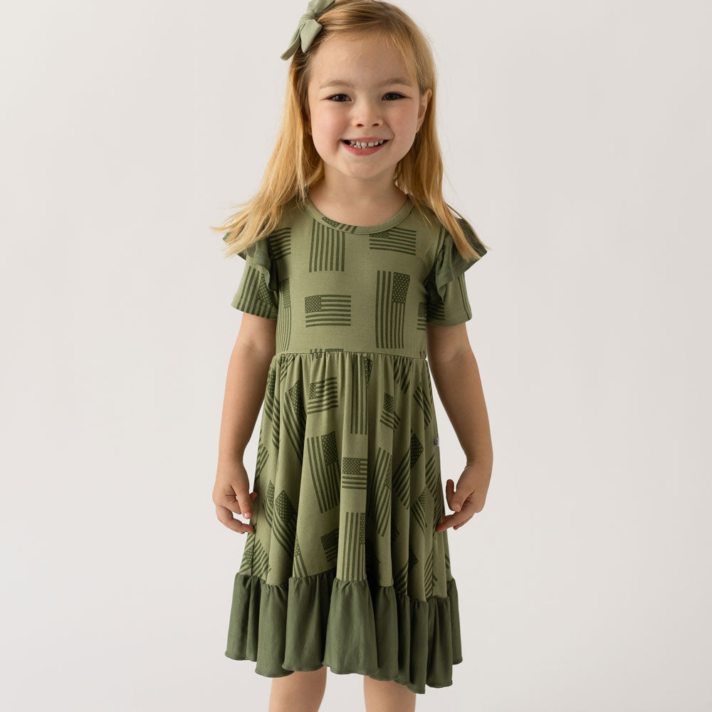 Kolton Bamboo Ruffle Spin Dress