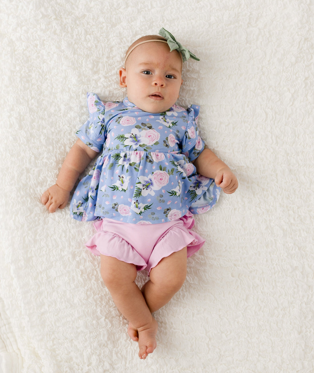 Lillian Floral Bamboo Peplum Top