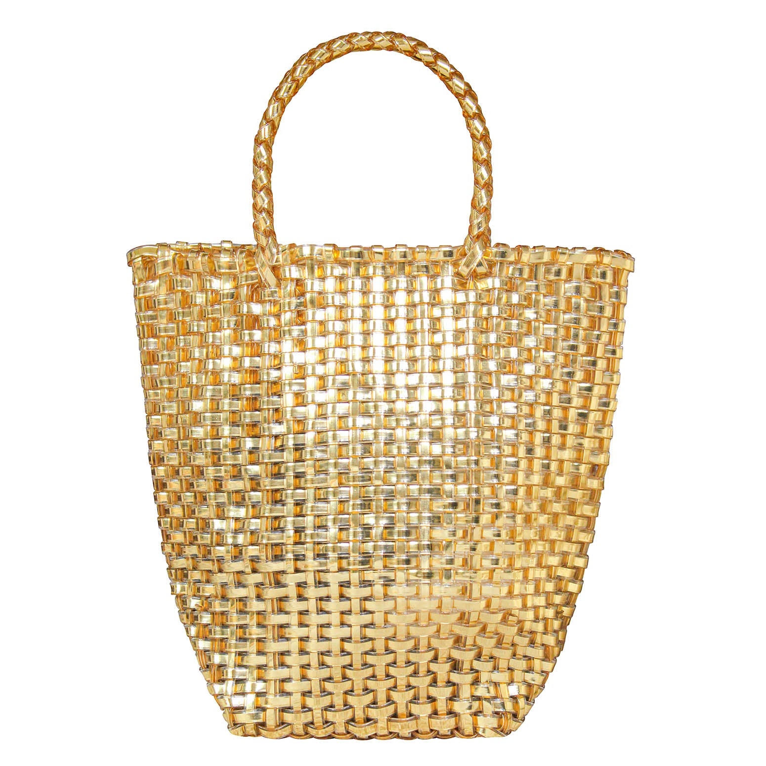 La Tote Recycled Tote Bag In Gold