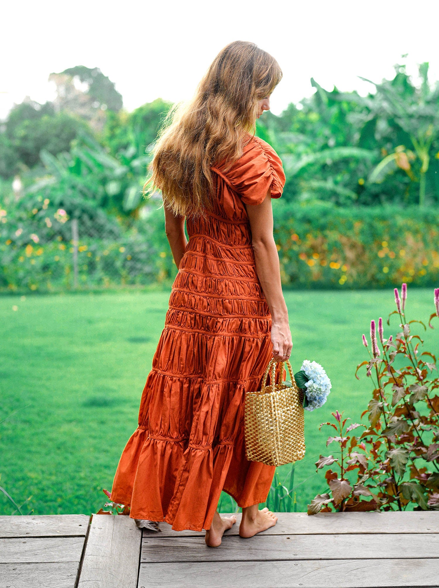 La Tote Recycled Tote Bag In Gold