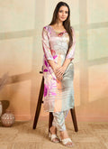 Multi Color Printed Cotton Rayon Kurta and Pant Set