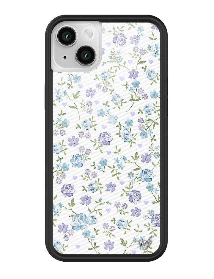 Lilac and Blue Floral Print Protective iPhone Case - Image 23