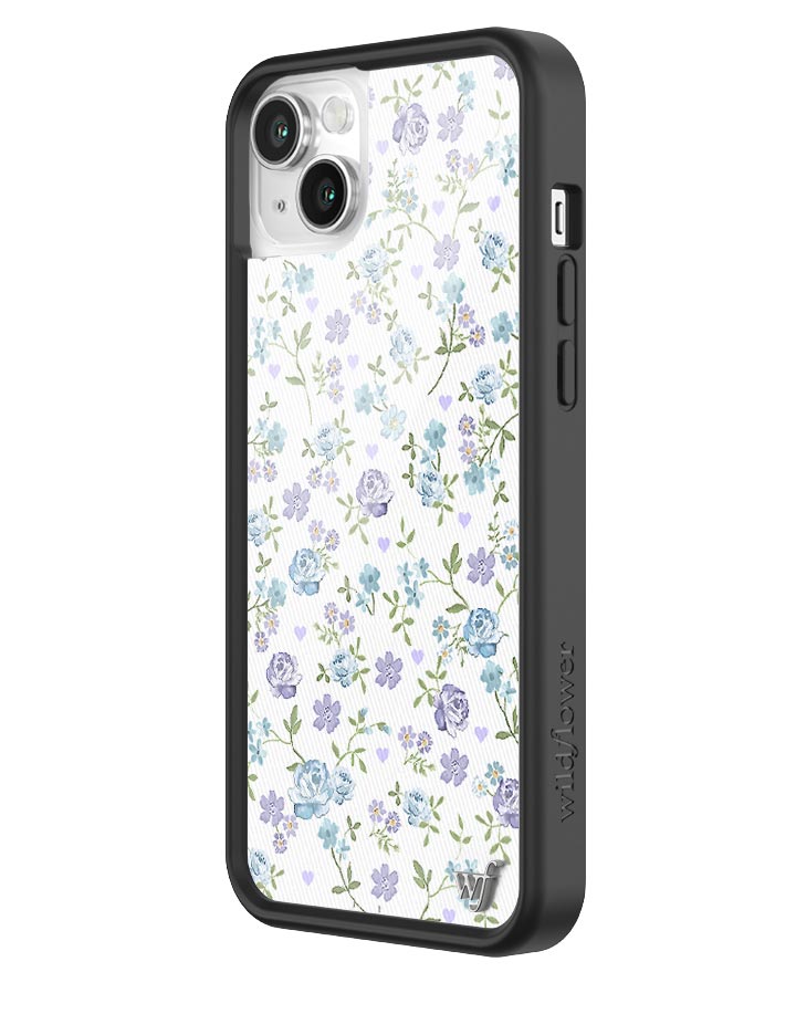 Lilac and Blue Floral Print Protective iPhone Case - Image 20