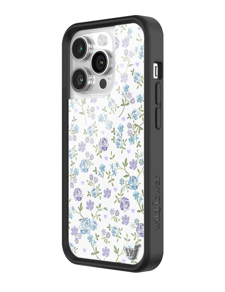Lilac and Blue Floral Print Protective iPhone Case - Image 22