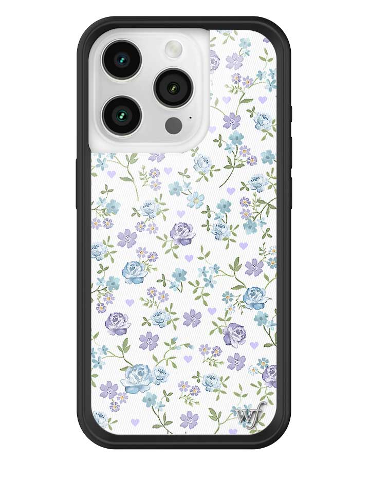 Lilac and Blue Floral Print Protective iPhone Case - Image 13