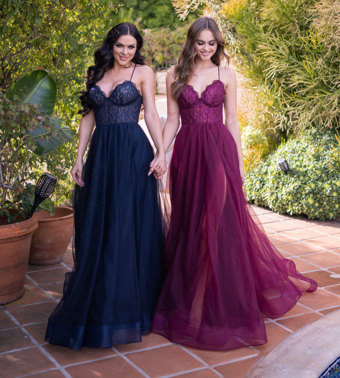 Dani Gown - Mulberry - Lace & Tulle A-line Dress