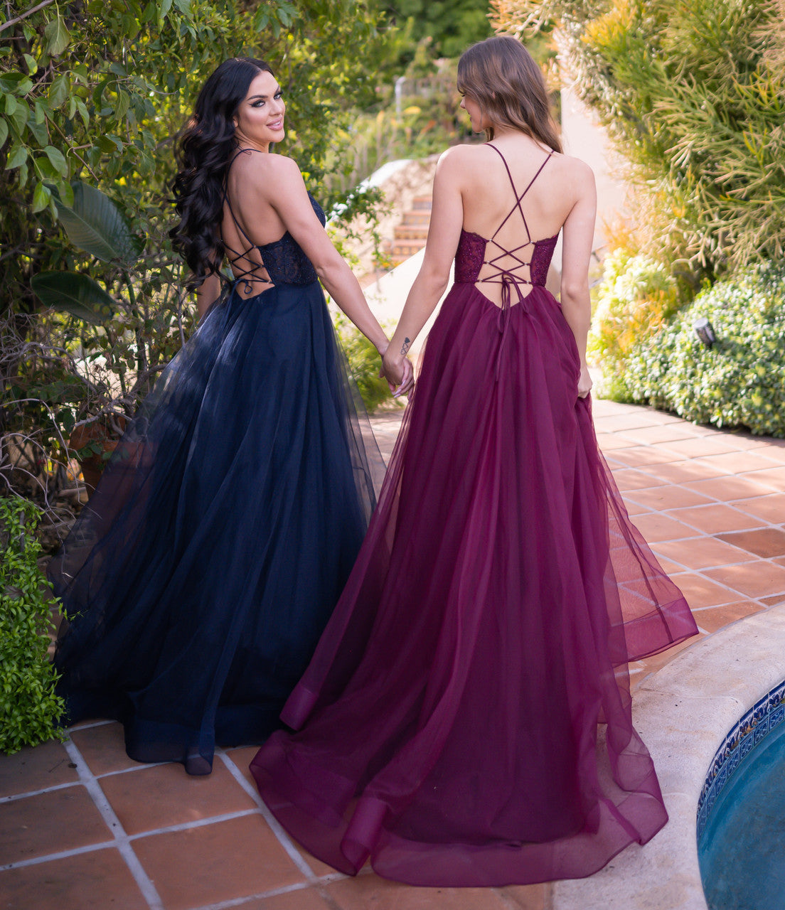 Dani Gown - Mulberry - Lace & Tulle A-line Dress