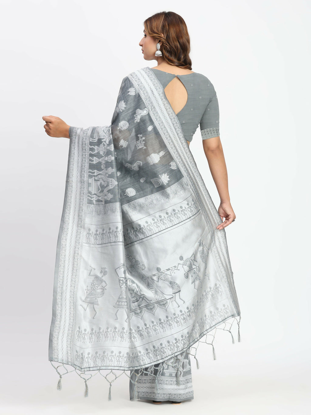 Shree Shyam Fashion Linen Cotton Pink Saree