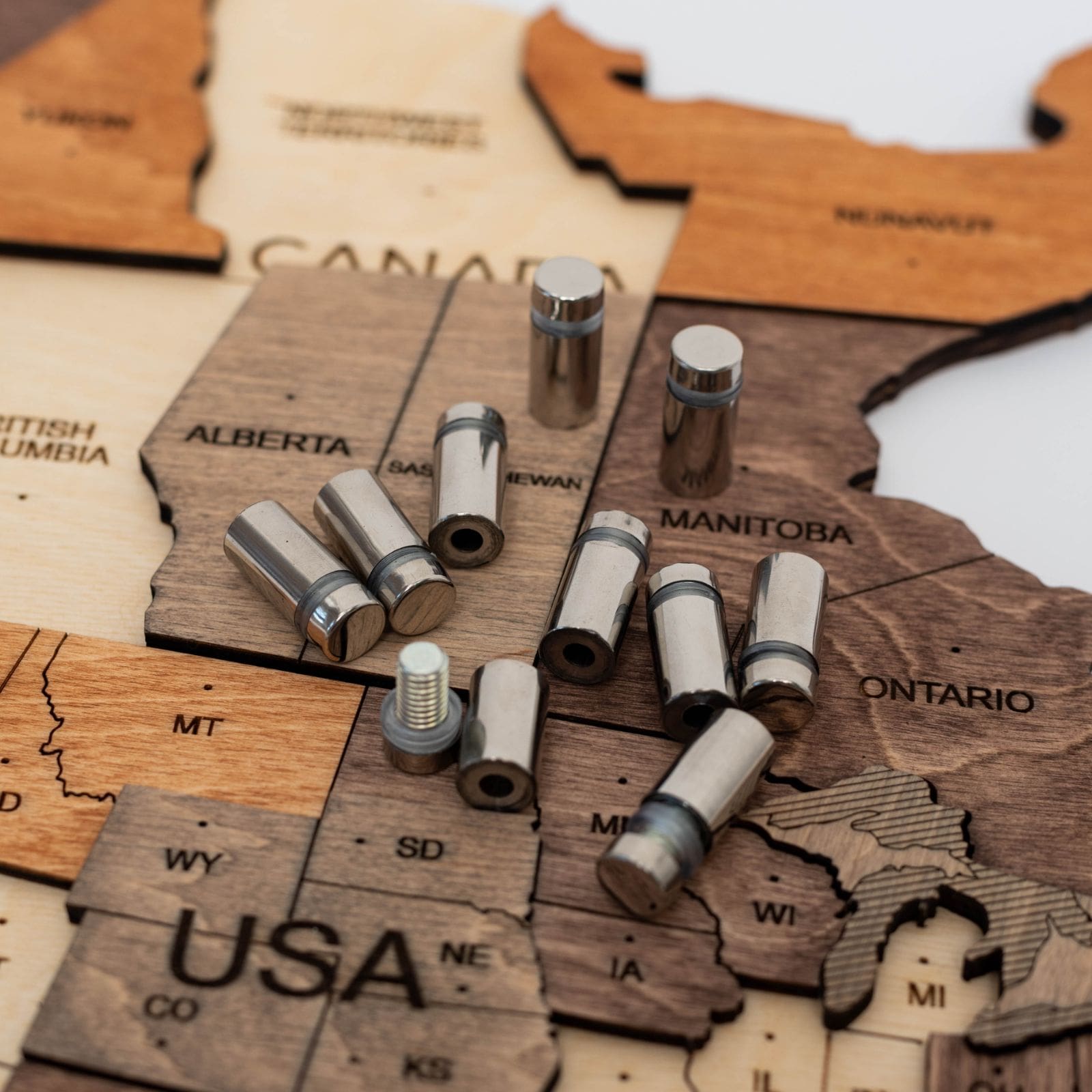 3D LED Wooden World Map 3.0 Multicolor Modern Wall Art