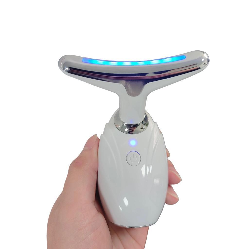 White LED Face and Neck Lifting Therapy Device with Vibration