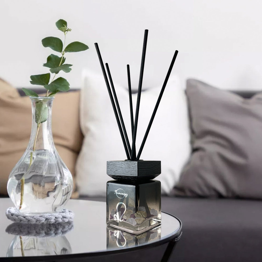 Leo Zodiac Crystal-Enhanced Reed Oil Diffuser, Sunshower Mist Scent, 100ml