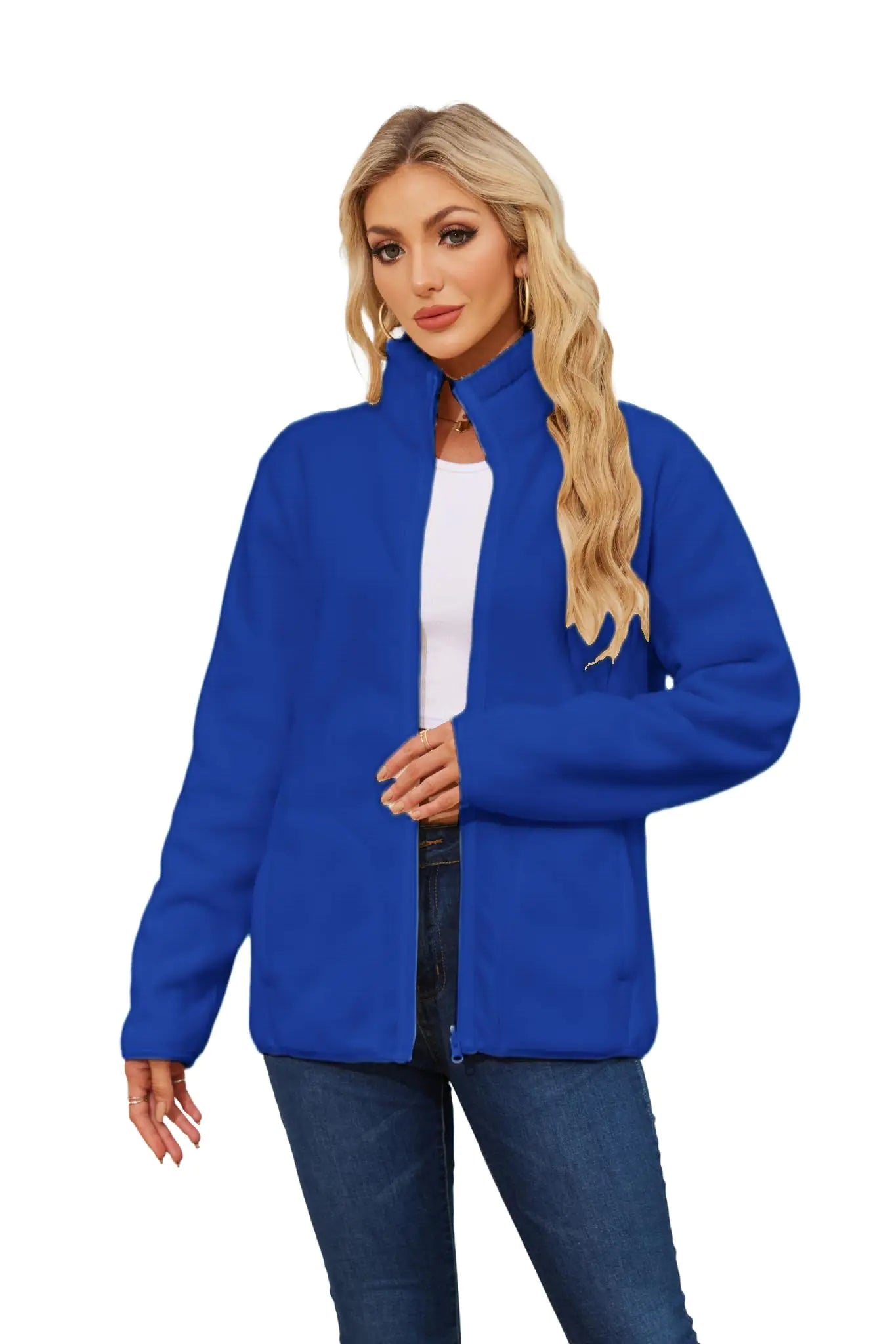 JULGIRL Womens Fleece Sherpa Jacket Full Zip Winter Warm Long Sleeve Reversible Coat Lightweight Soft With Pockets