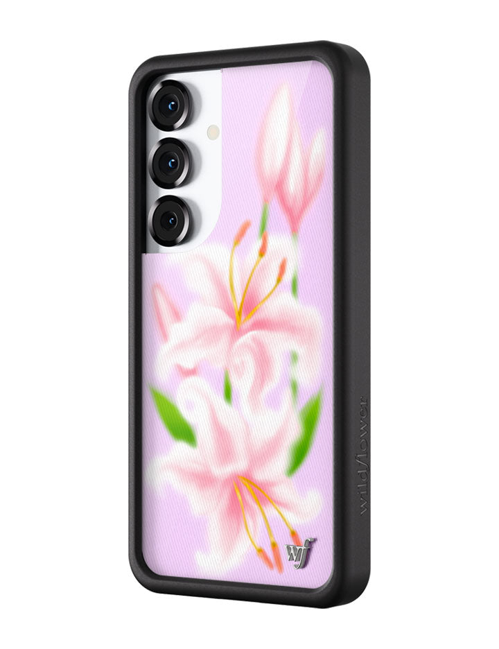 Sweet Lily Floral Case for Samsung Galaxy with Lilac Background - Image 8