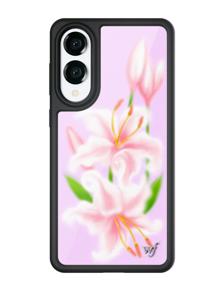 Sweet Lily Floral Case for Samsung Galaxy with Lilac Background - Image 3