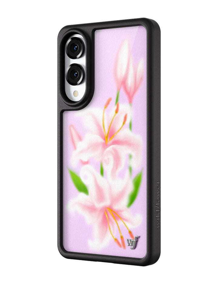 Sweet Lily Floral Case for Samsung Galaxy with Lilac Background - Image 4