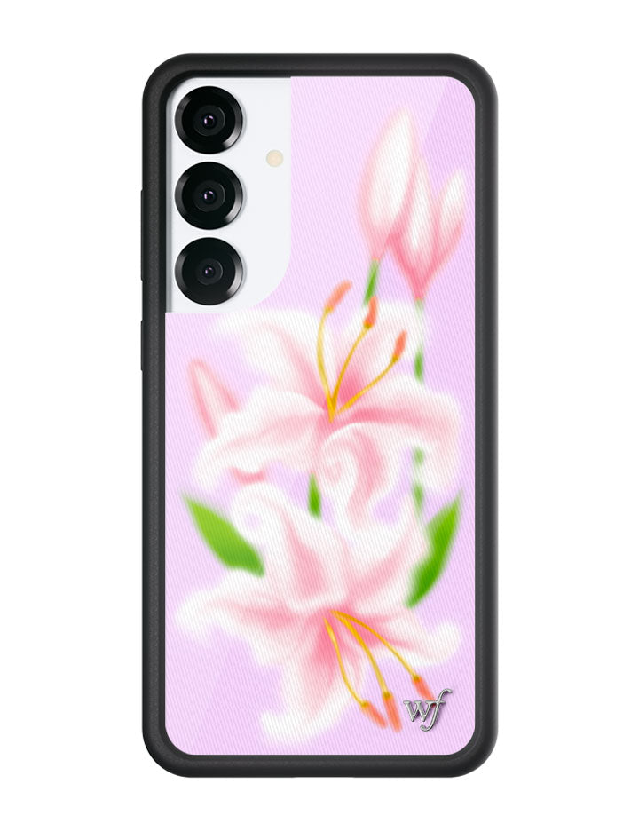 Sweet Lily Floral Case for Samsung Galaxy with Lilac Background - Image 5