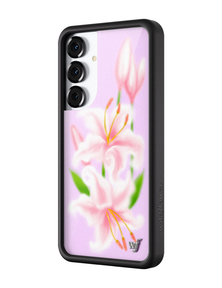 Sweet Lily Floral Case for Samsung Galaxy with Lilac Background - Image 6