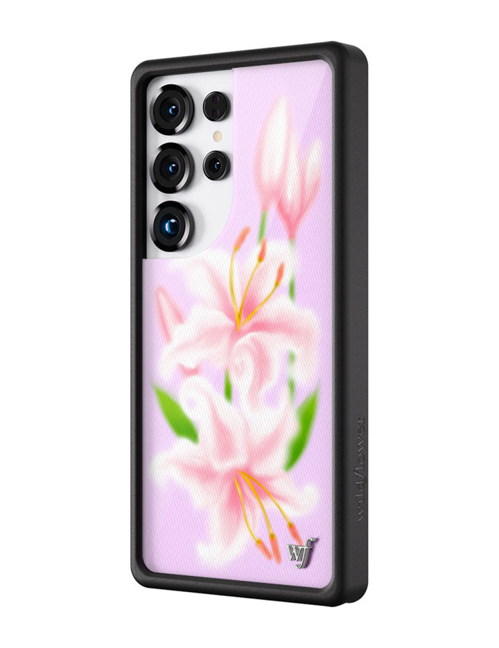 Sweet Lily Floral Case for Samsung Galaxy with Lilac Background - Image 2