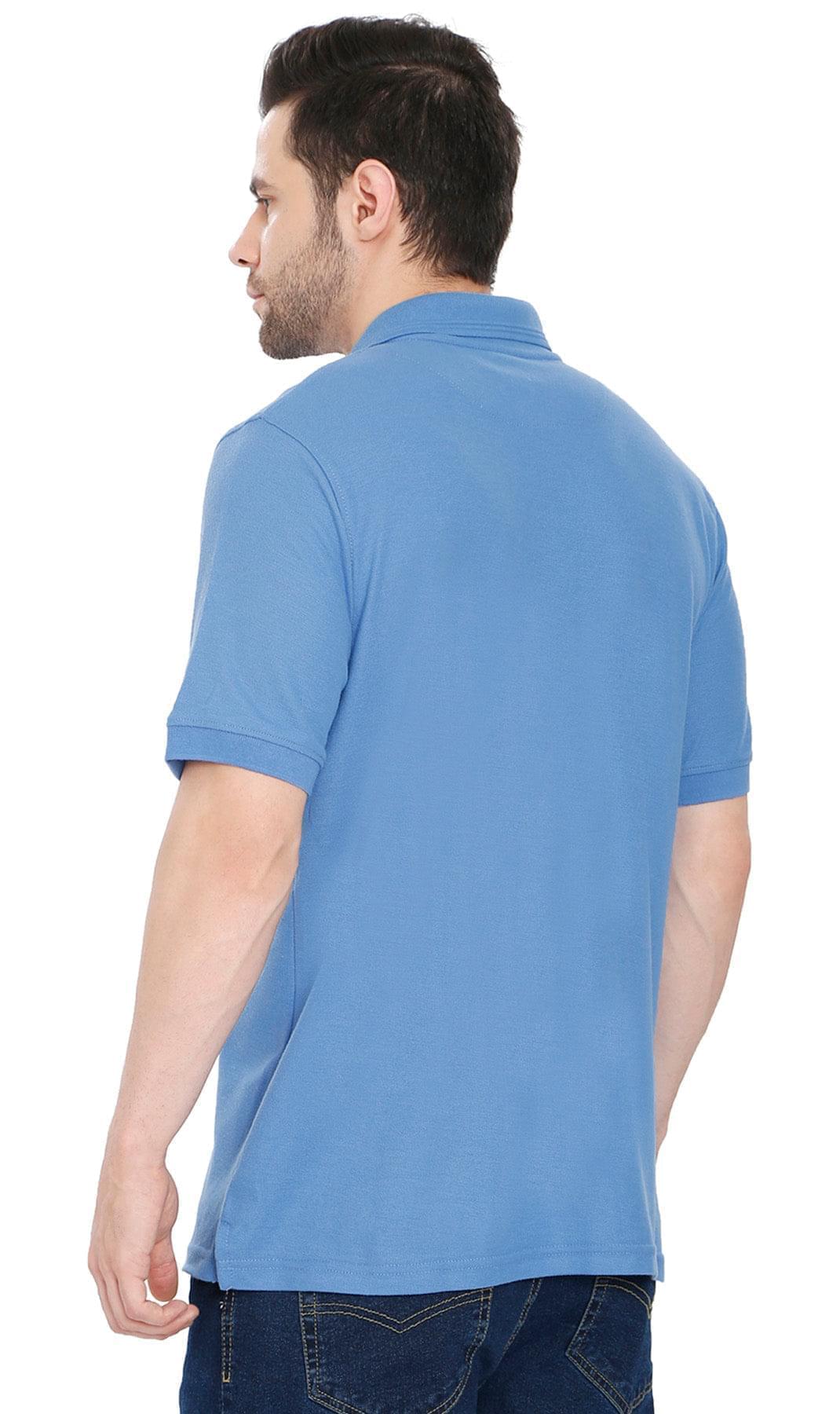Men's Short Sleeve Pique Polo Shirt with Chest Pocket - Regular Fit