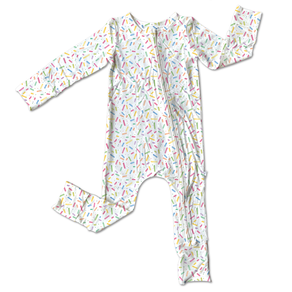 Lillian Sprinkles Bamboo Ruffle Convertible Footie (Pre-Order)