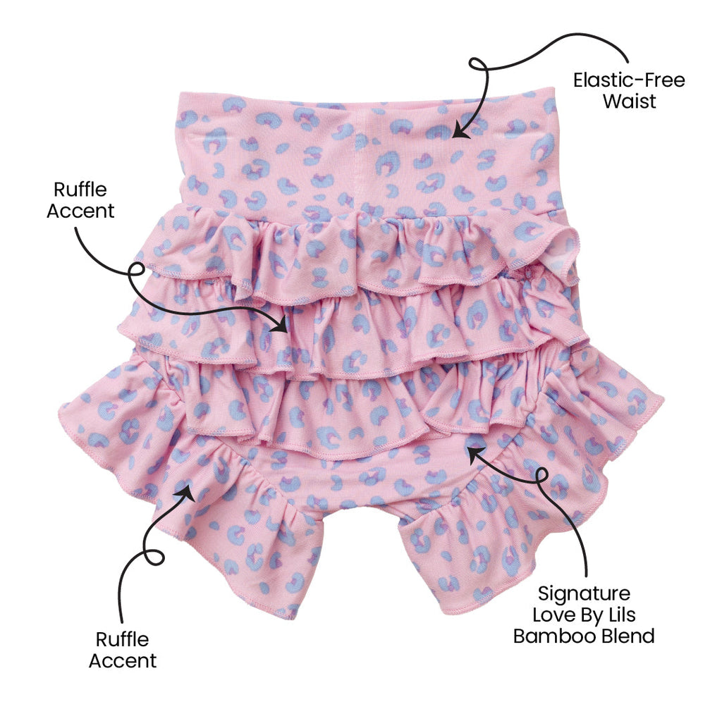 Lillian Leopard Bamboo Ruffle Bummies