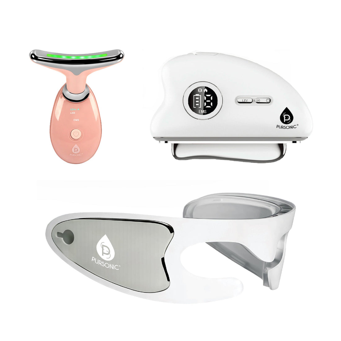 LED Rejuvenation Bundle – 7-in-1 Sculpting Wand, LED Eye Mask & LED Gua Sha Device