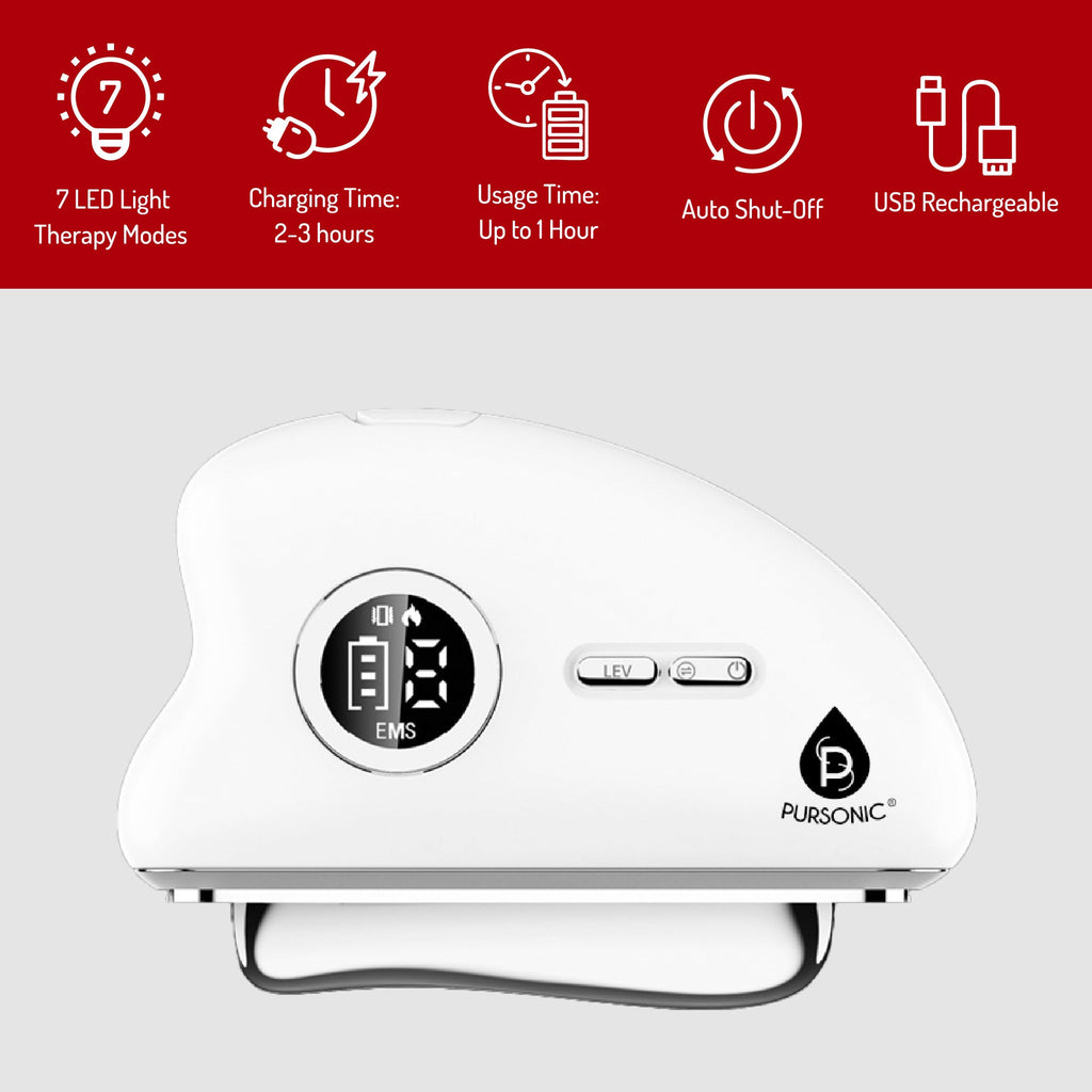 Pursonic Skincare: Complete 7-in-1 LED Light Therapy & Overnight Lip Care Collection