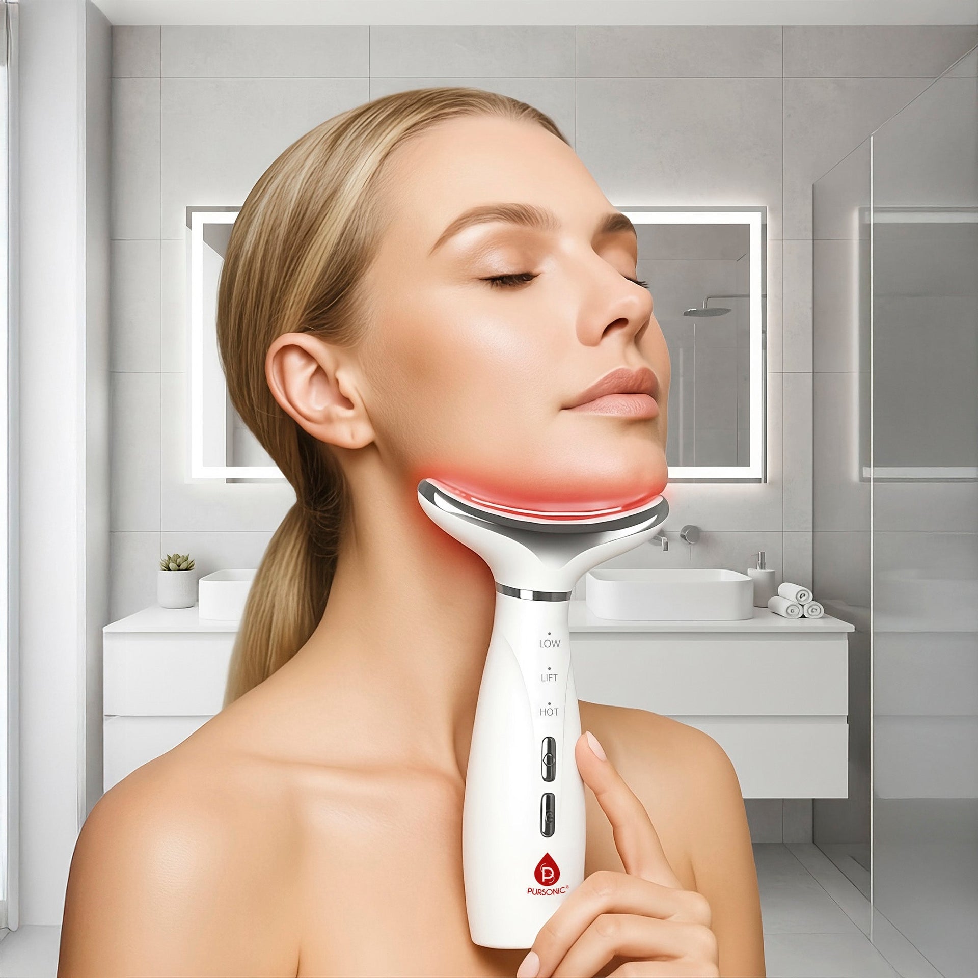 The Ultimate Glow Set: 2 Pursonic 7-in-1 Therapy Devices & LED Face Mask
