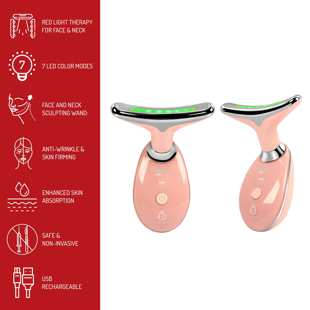 Full-Body Relief & Skin Therapy System – Heated Chair Massager, Red Light Mask & Sculpting Wand
