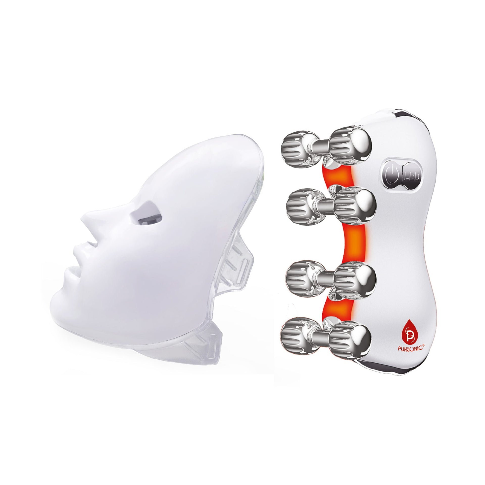 5-in-1 LED Roller Massager & 7-in-1 LED Face Mask