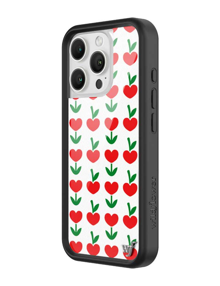 Love Blooms Floral Heart Print iPhone Case for Retro Garden Vibe