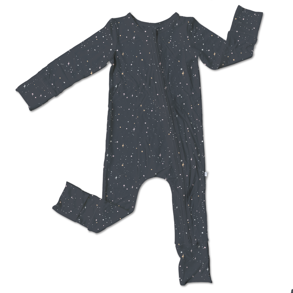 Logan Galaxy Bamboo Convertible Footie
