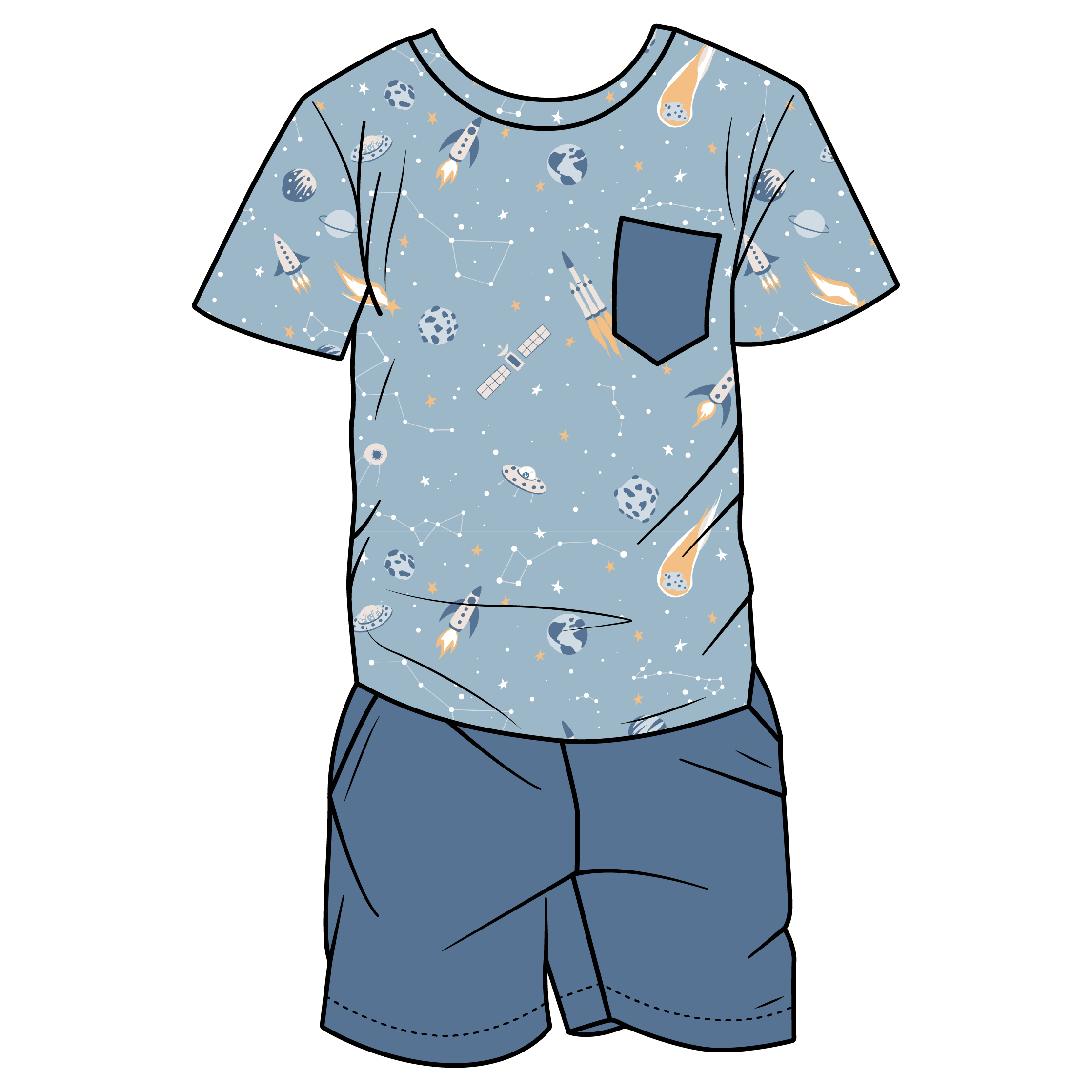 Logan Rockets Bamboo Youth T-Shirt & Shorts Set