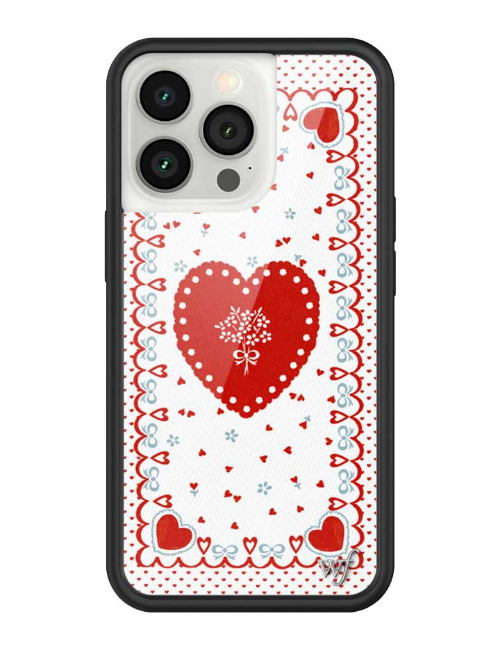 Lovers Lane Heart Pattern iPhone Case with Protective Bumper