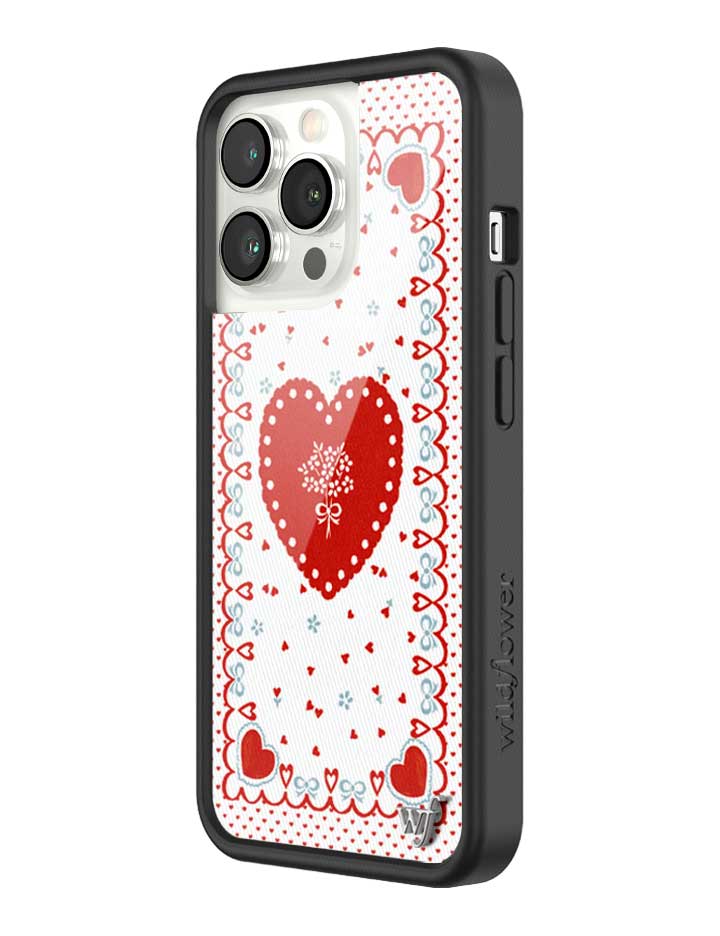 Lovers Lane Heart Pattern iPhone Case with Protective Bumper