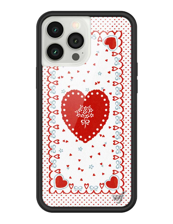 Lovers Lane Heart Pattern iPhone Case with Protective Bumper