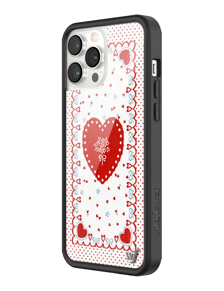 Lovers Lane Heart Pattern iPhone Case with Protective Bumper