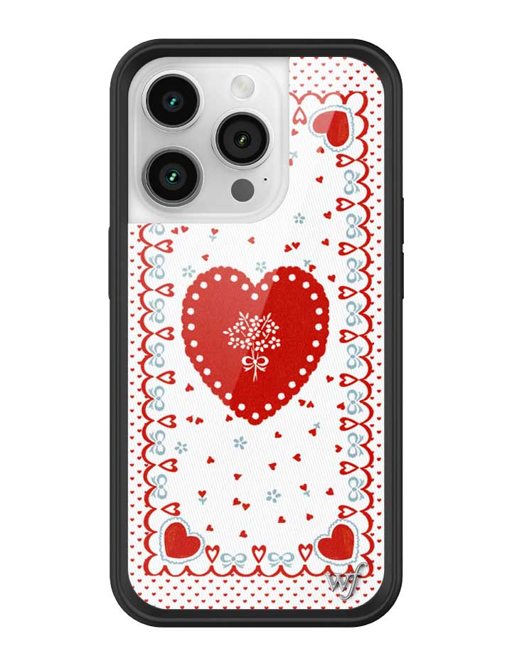 Lovers Lane Heart Pattern iPhone Case with Protective Bumper