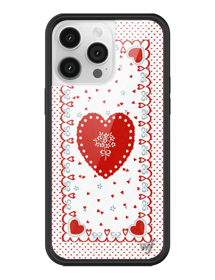 Lovers Lane Heart Pattern iPhone Case with Protective Bumper