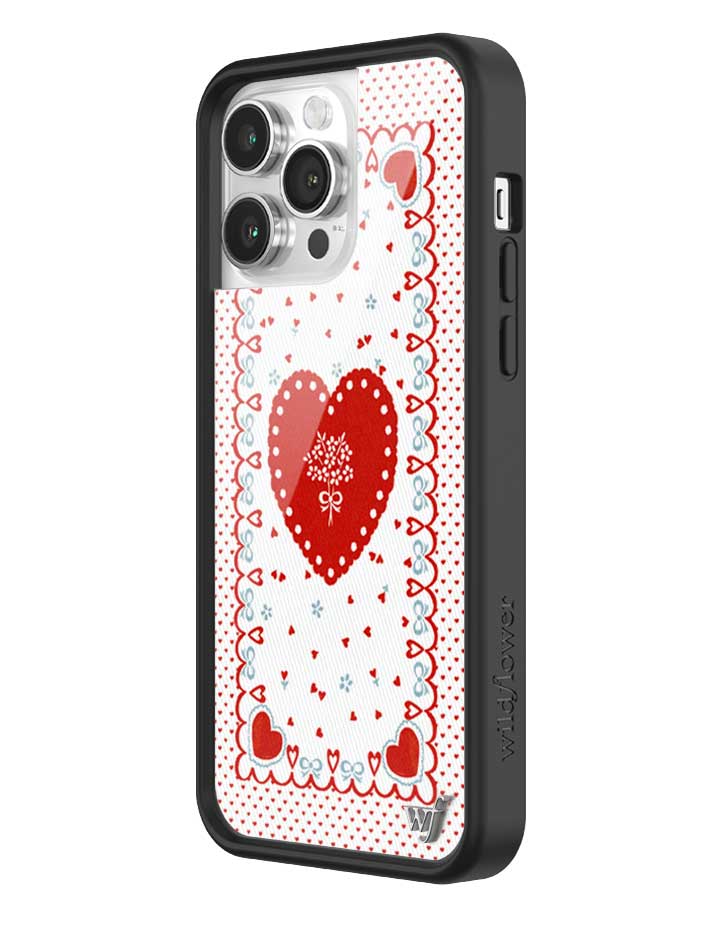 Lovers Lane Heart Pattern iPhone Case with Protective Bumper