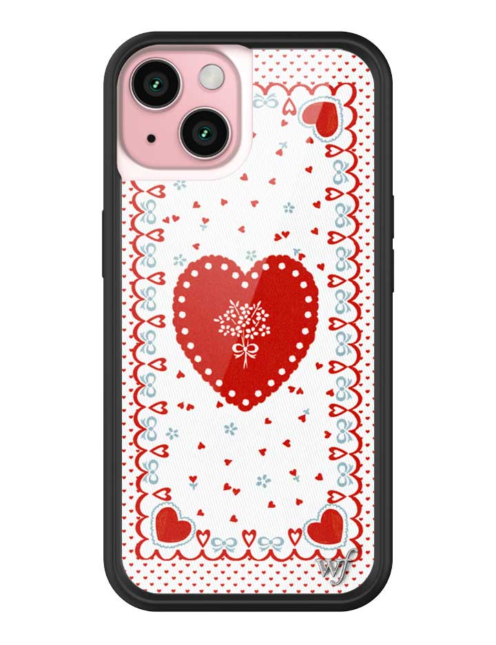 Lovers Lane Heart Pattern iPhone Case with Protective Bumper