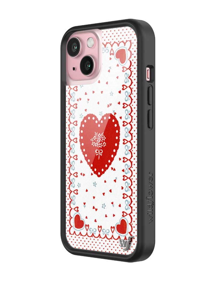 Lovers Lane Heart Pattern iPhone Case with Protective Bumper