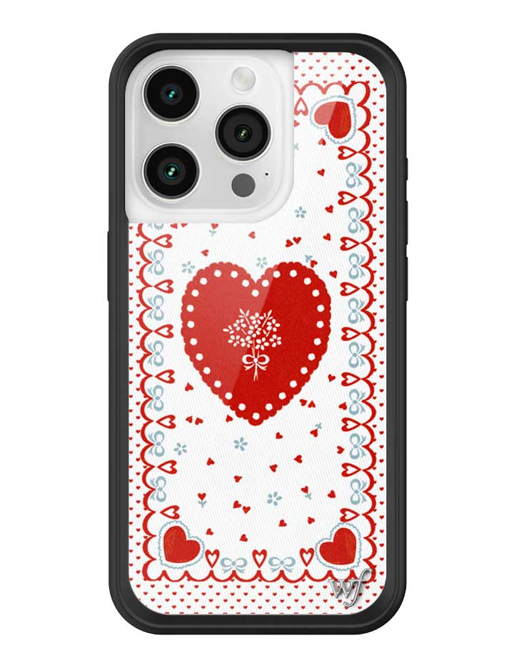 Lovers Lane Heart Pattern iPhone Case with Protective Bumper