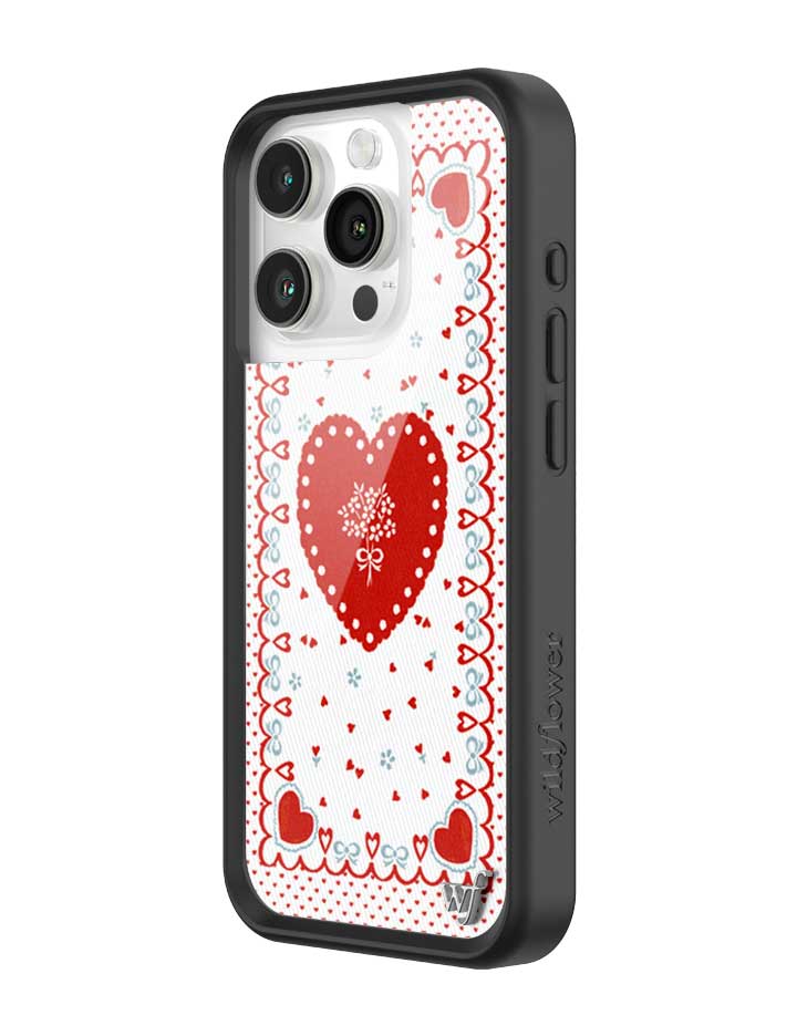 Lovers Lane Heart Pattern iPhone Case with Protective Bumper