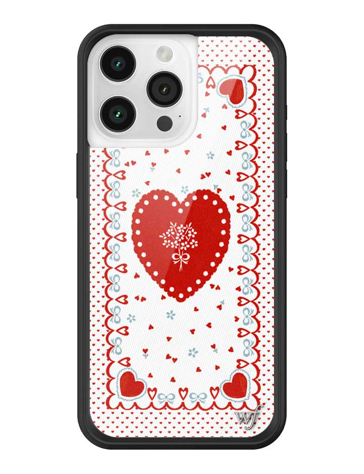 Lovers Lane Heart Pattern iPhone Case with Protective Bumper
