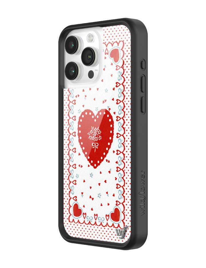 Lovers Lane Heart Pattern iPhone Case with Protective Bumper