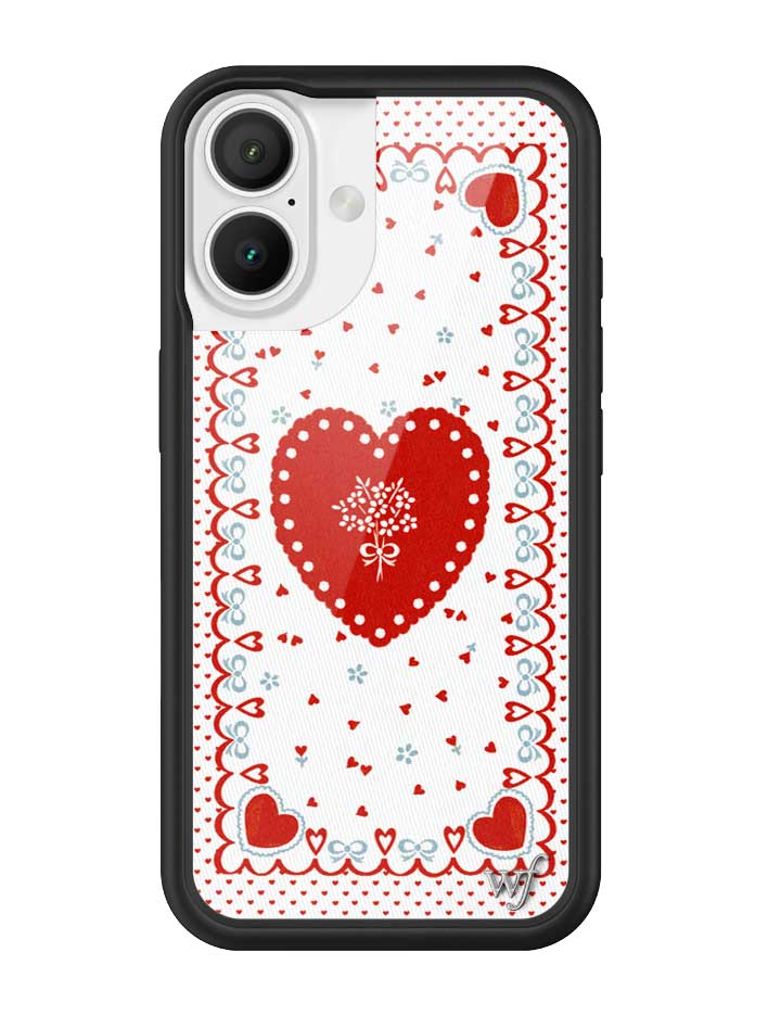 Lovers Lane Heart Pattern iPhone Case with Protective Bumper