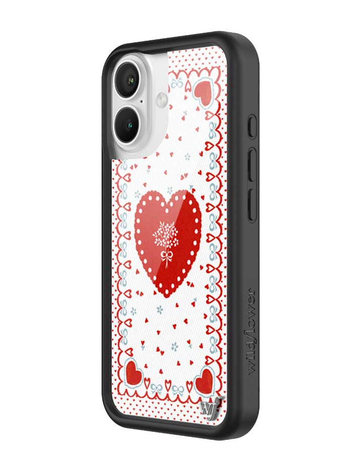 Lovers Lane Heart Pattern iPhone Case with Protective Bumper
