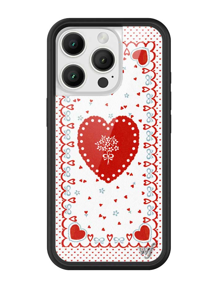 Lovers Lane Heart Pattern iPhone Case with Protective Bumper